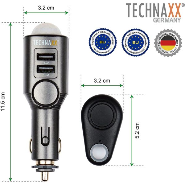 Technaxx car Alarm with Charging Function TX-100 - Imagen 4