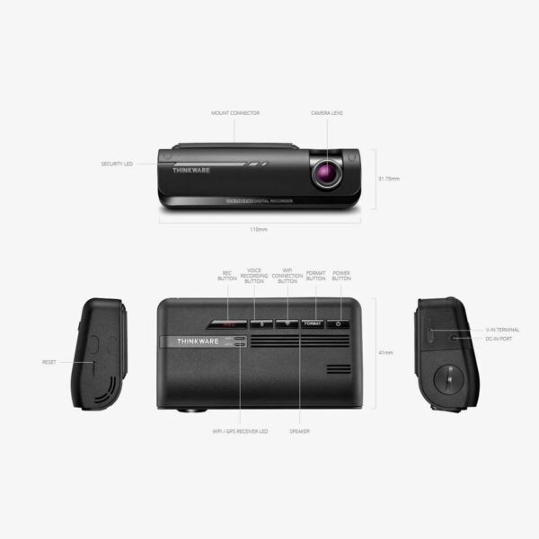 Thinkware F770 Dash Cam Dual Channel Wifi GPS 16GB - Imagen 3