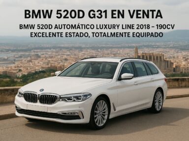 BMW 520D G31 en venta – Blanco, Automático Luxury Line 2018 – 190CV