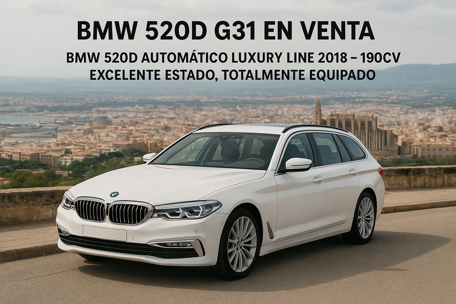 BMW 520D G31 en venta – Blanco, Automático Luxury Line 2018 – 190CV